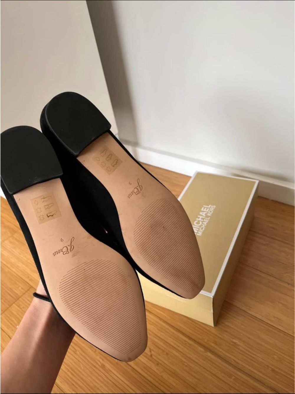 New JCrew Classic Black Suede Women's Pointed round toe Ballet Flats 9 - Picture 4 of 4